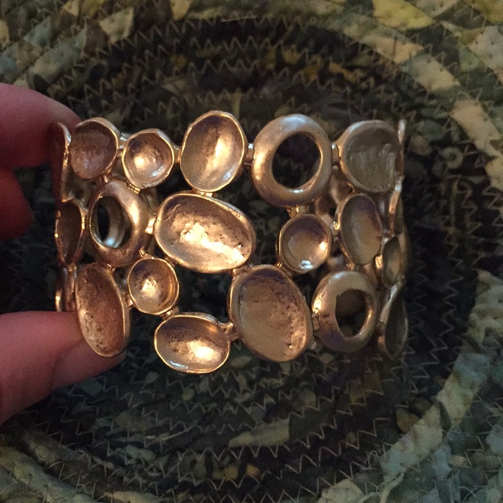 Costume jewelry gold bangle bracelet